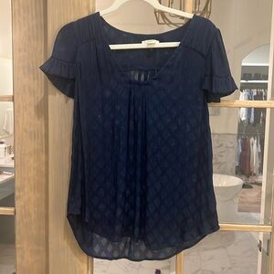 Size small Anthropologie navy top